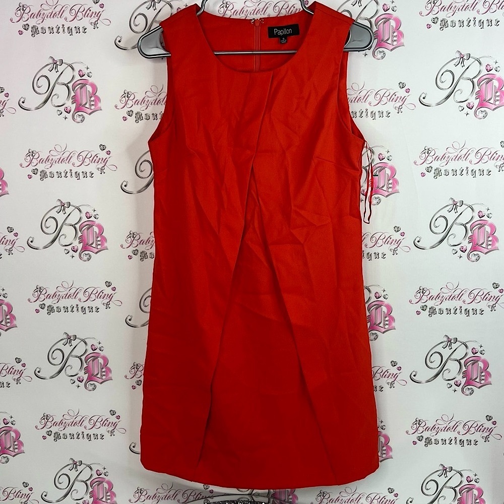 Papillon Blanc dress classy red Women's Orange Mini Dress